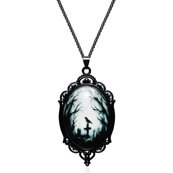 Gothic Necklace as Goth Accessories for Goth Witch Jewelry Costume Party