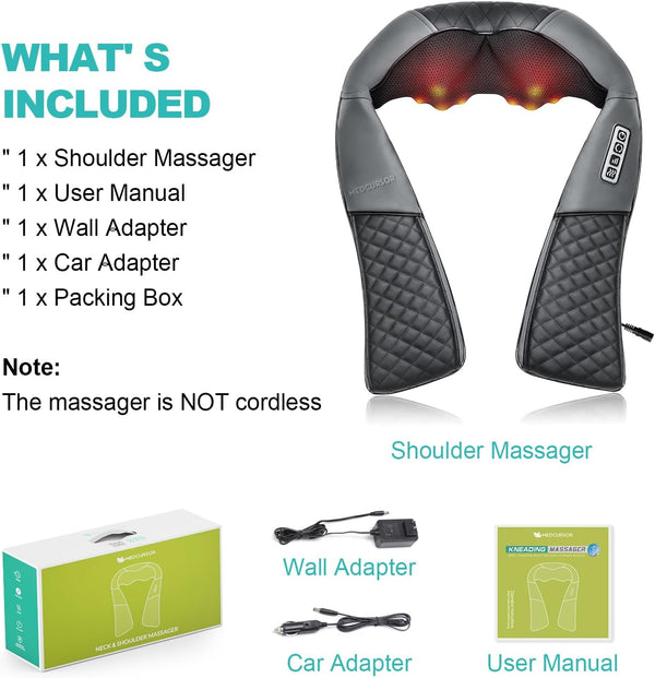 Neck Shoulder Massager with Heat (No Battery)