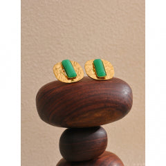 Green Stone Earrings