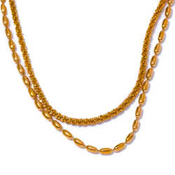 Chic Beads Chain Double Necklace