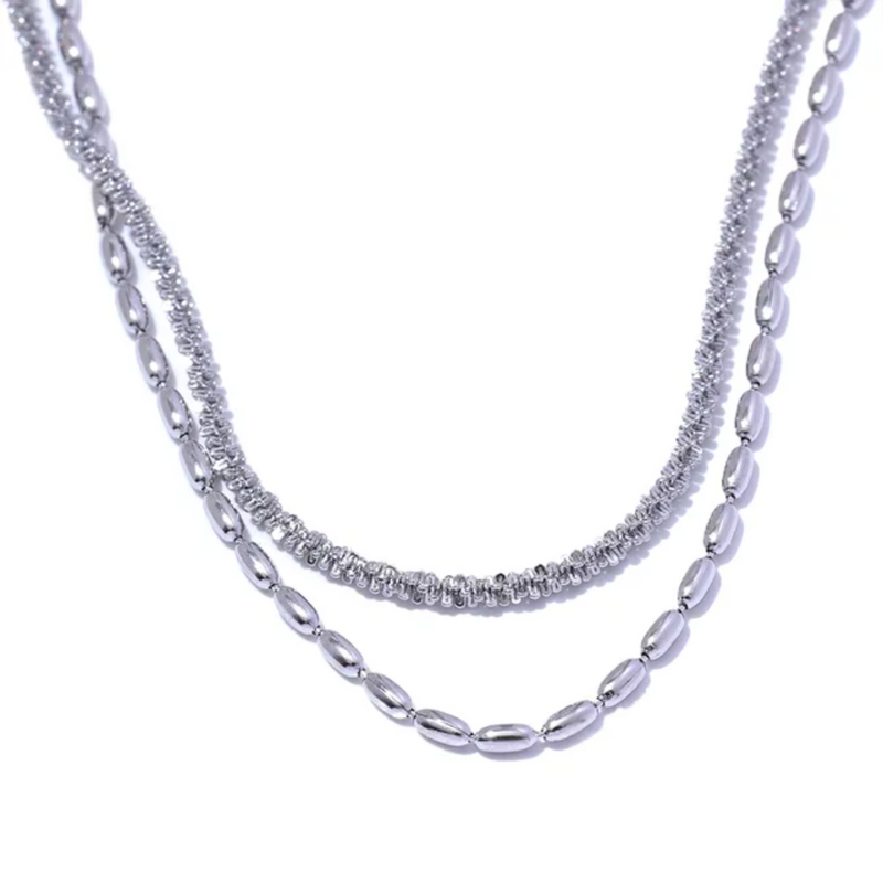 Chic Beads Chain Double Necklace