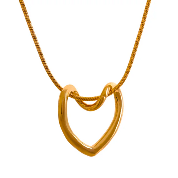 Minimalist Golden Heart Pendant