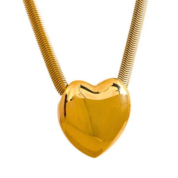 Snake Chain Heart Love Pendant