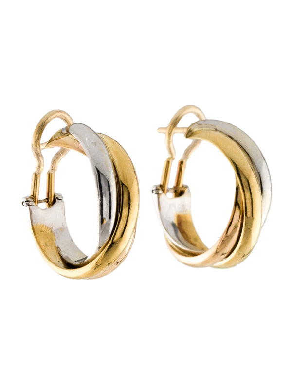 Vintage Trinity Hoop Earrings