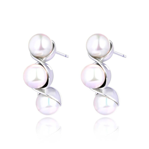 Pearls Geometric Earrings