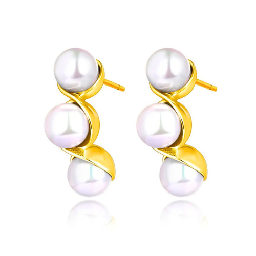 Pearls Geometric Earrings