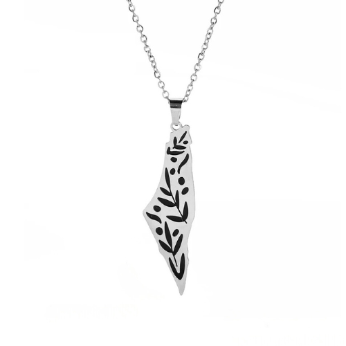 Palestine Map Necklace