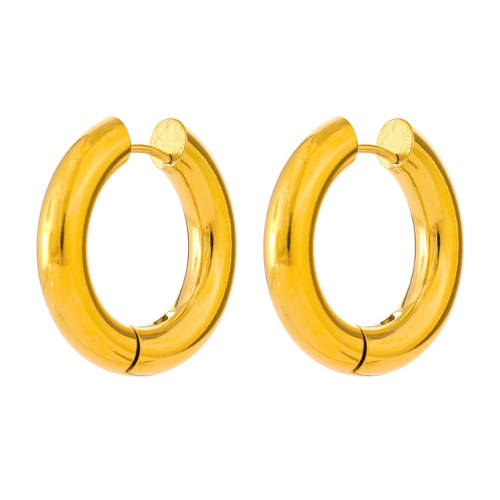 Minimalist Round Gold Earrings