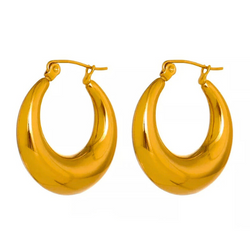 Puffy Hoops Earrings