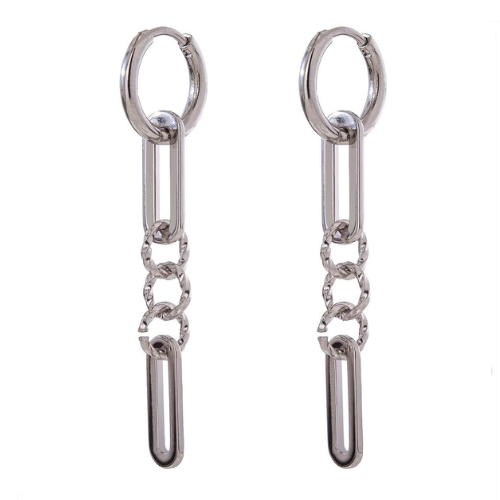 Minimalist Paperclip Link Chain Earrings