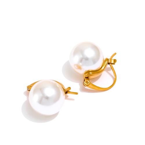 Pearls Hoop Earrings