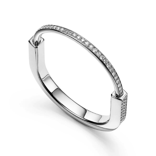 Lock Full Pavé Diamonds Bangle