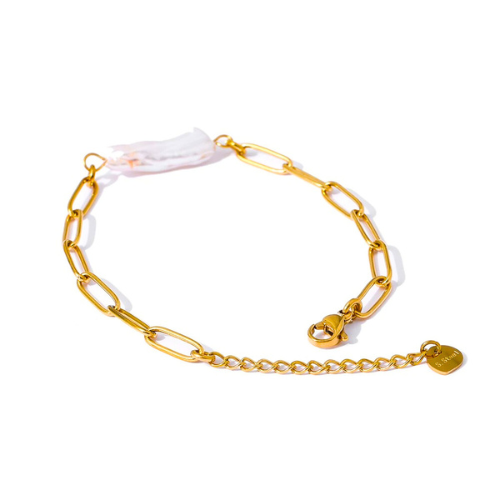18K Pearl Chain Bracelet