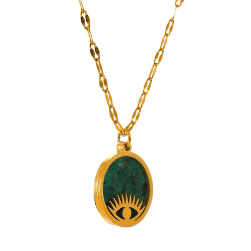 Green Eye Necklace