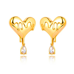 Heart Drop Earrings