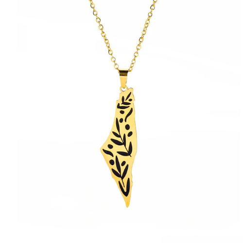 Palestine Map Necklace