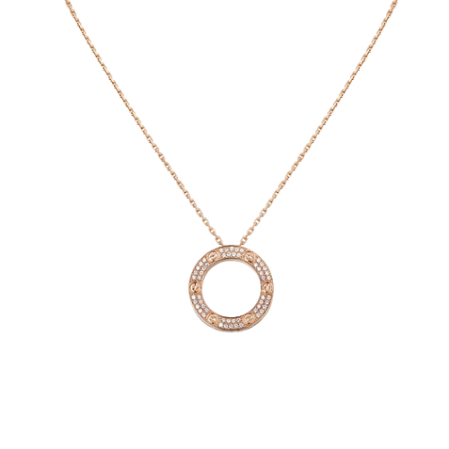 Screw Paved Circle Pendant