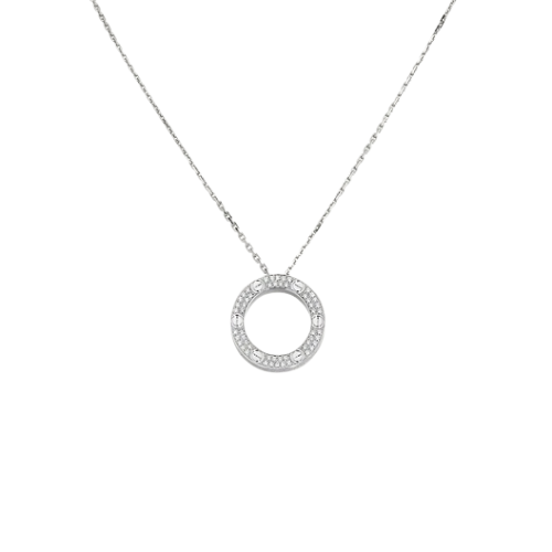 Screw Paved Circle Pendant