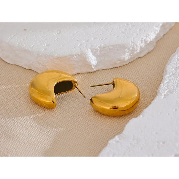 Charm gold earrings
