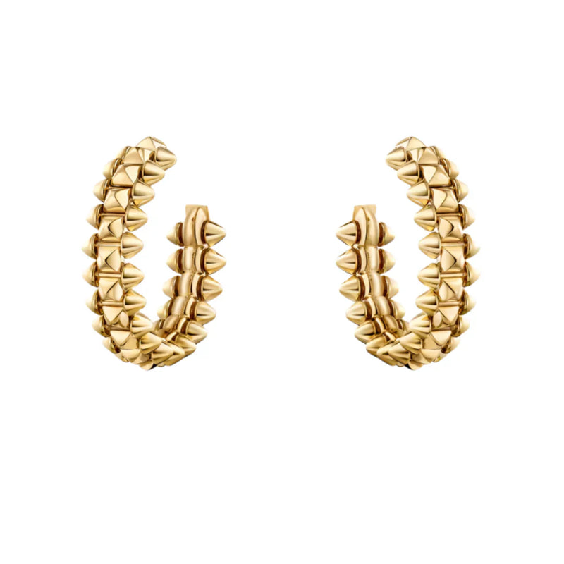 Clash De Style Hoop Earrings Bold Yellow Gold Vermeil Look