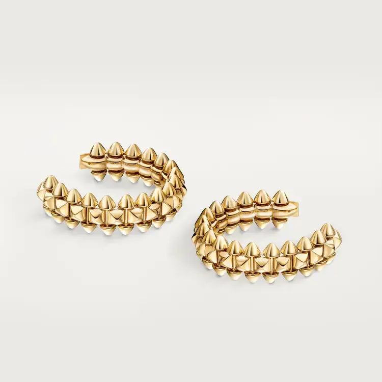 Clash De Style Hoop Earrings Bold Yellow Gold Vermeil Look