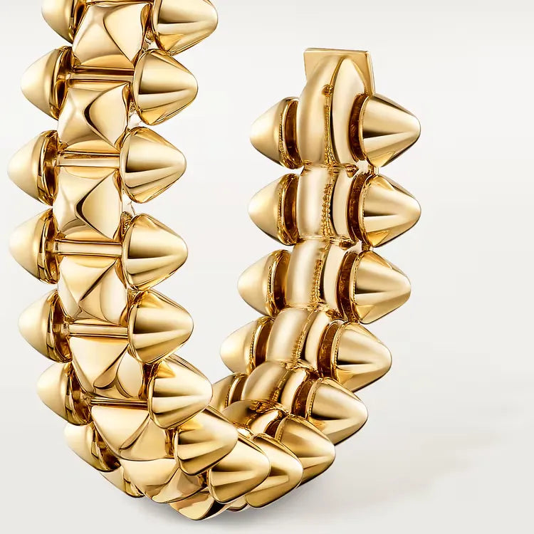 Clash De Style Hoop Earrings Bold Yellow Gold Vermeil Look