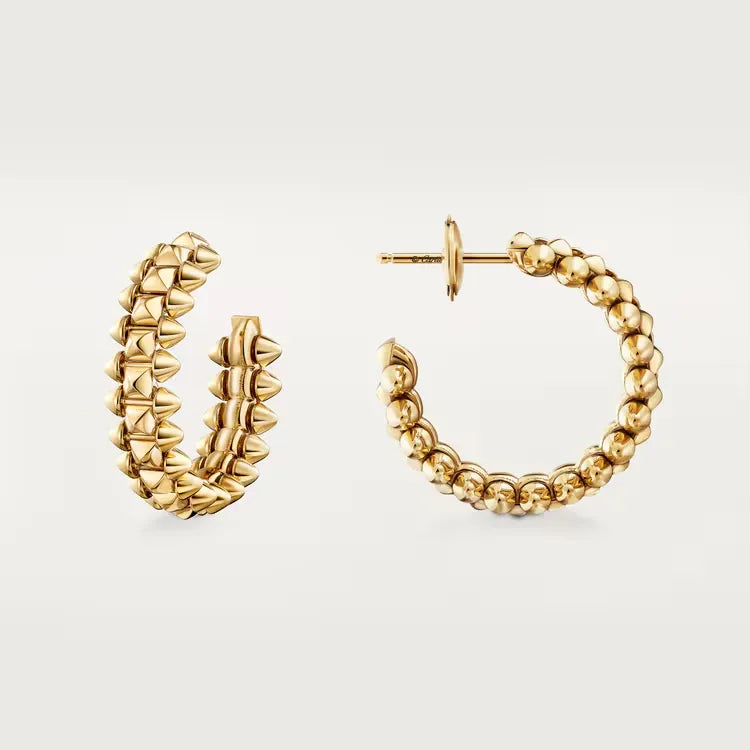 Clash De Style Hoop Earrings Bold Yellow Gold Vermeil Look