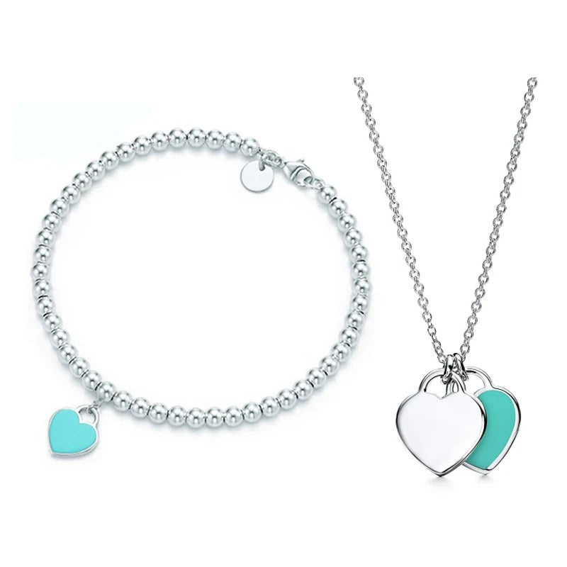 Heart Tag Bead Bracelet