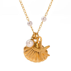 Pearl Starfish  Necklace