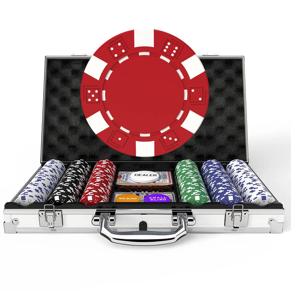 Classic 300PCS Poker Set with Aluminum Case, 11.5 Gram Casino Chips