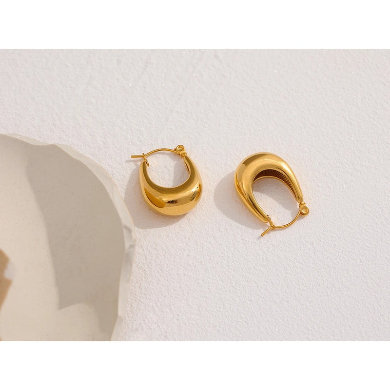 Chunky Geometric Hoop Earrings