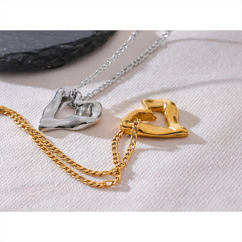 18K Gold Heart Necklace