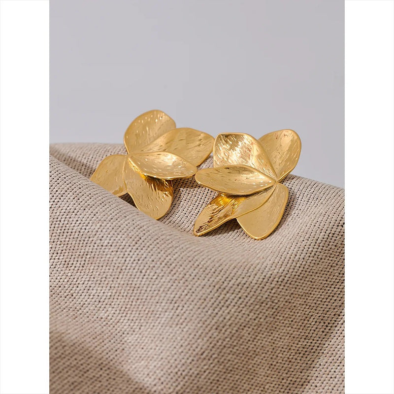 Gold Flower Earrings