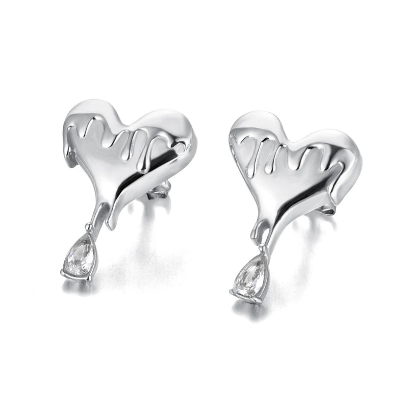 Heart Drop Earrings