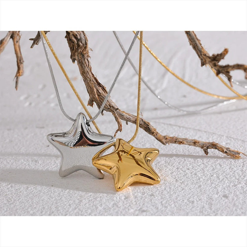 Starlight Stainless Steel Pendant Necklace