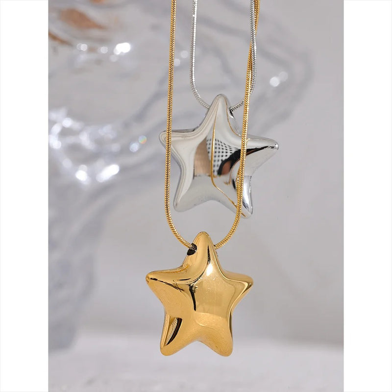 Starlight Stainless Steel Pendant Necklace