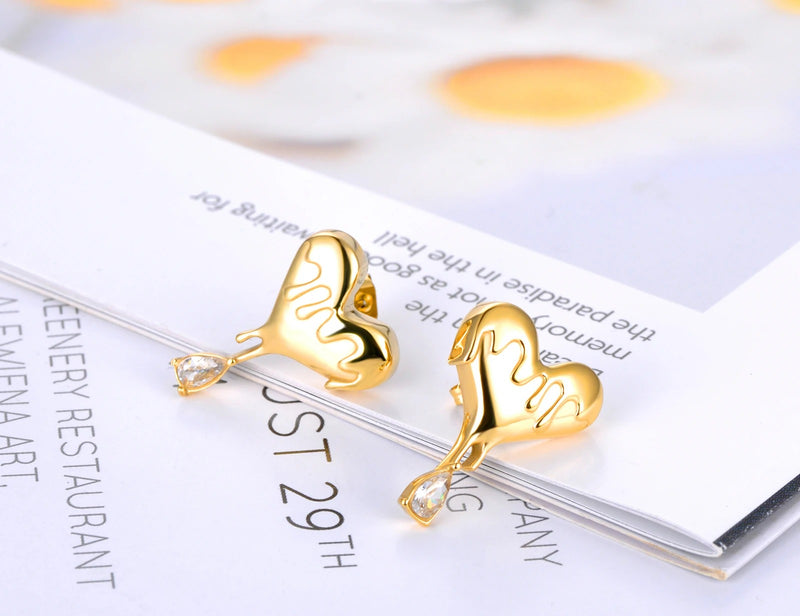 Heart Drop Earrings