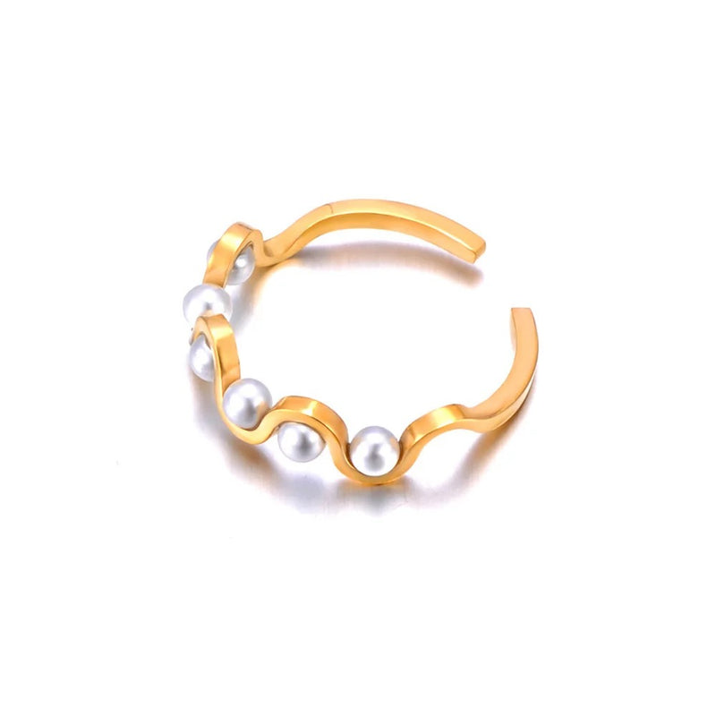 Pearls Open Ring