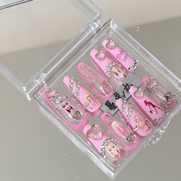 Kawaii Barbie Handmade Nails Patch Stickers