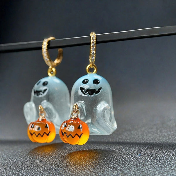 Halloween Ghost Drop Stud Earrings