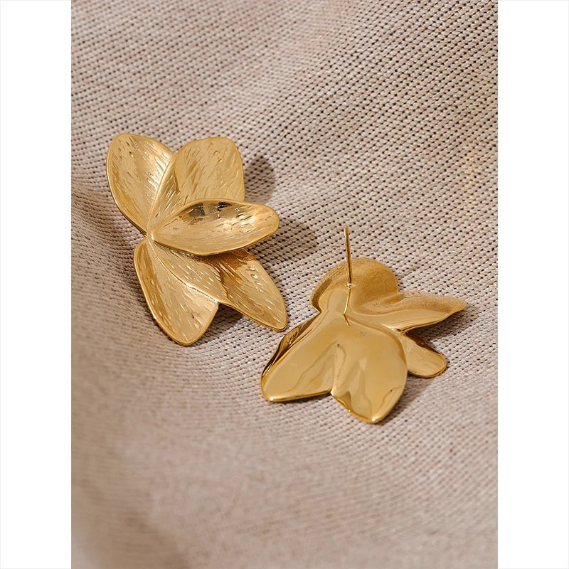 Gold Flower Earrings