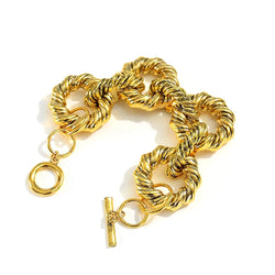 Gold Metal Hoops Bracelet