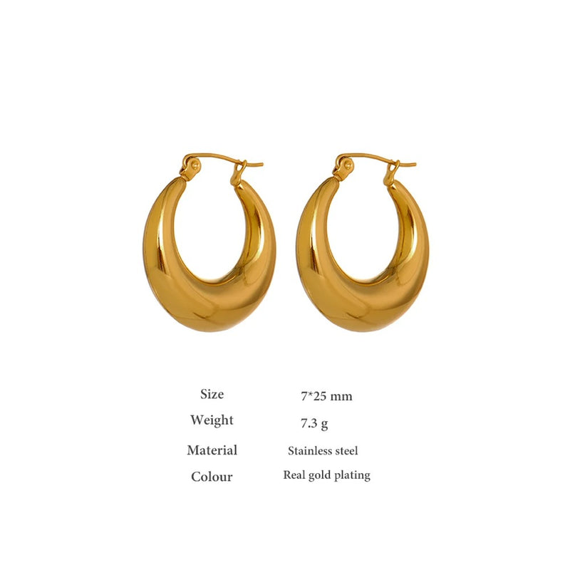 Puffy Hoops Earrings