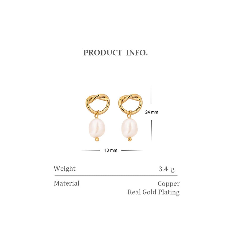 Classic Pearl Lever Hoop Earrings