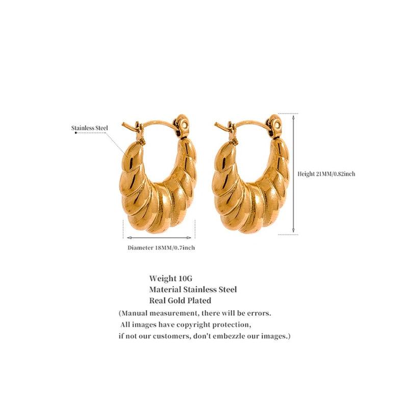 Croissant Hoop Earrings