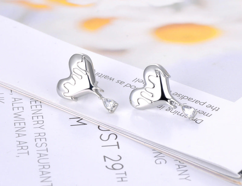 Heart Drop Earrings