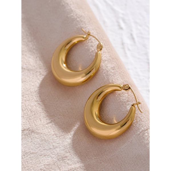 Puffy Hoops Earrings