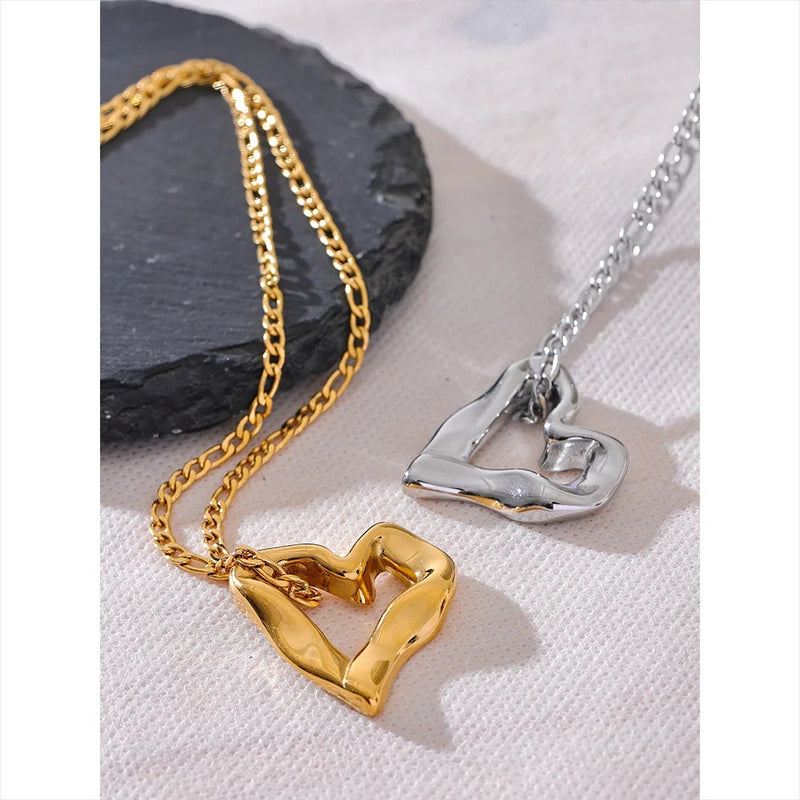 18K Gold Heart Necklace