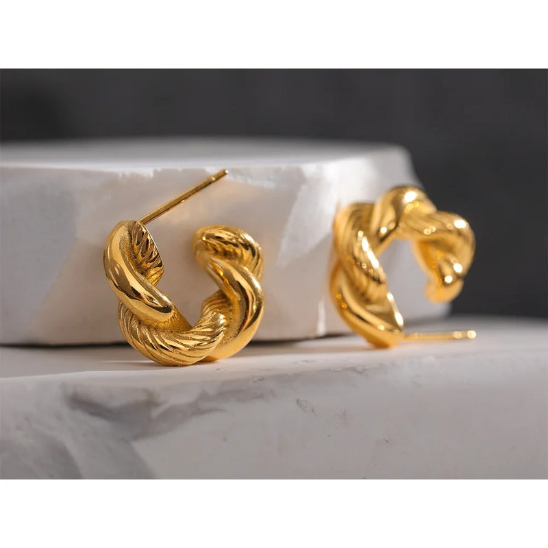 18k Gold Plated Hoop Earrings