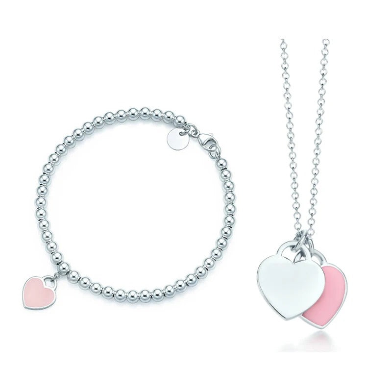 Heart Tag Bead Bracelet